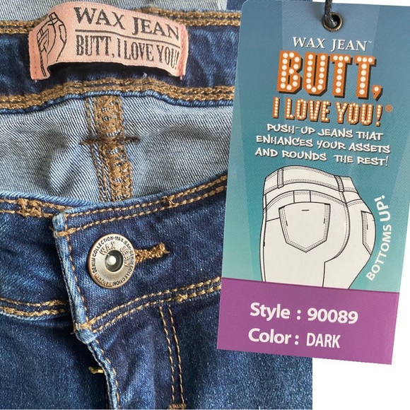 🔥BRAND NEW! Butt I Love You distressed dark wash cuffed jeans. Multiple sizes! - Picture 7 of 7
